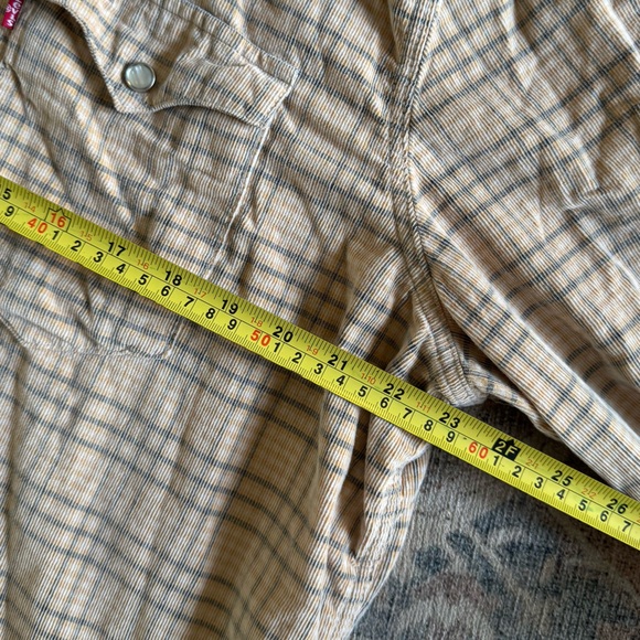 Levis Western Corduroy Plaid Flannel Shirt XL Fits Large Rustic Retro - Picture 6 of 11